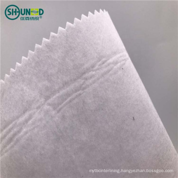 Medium soft chemical bond fiber cut away non woven embroidery backing fabric fusible interlining for garment